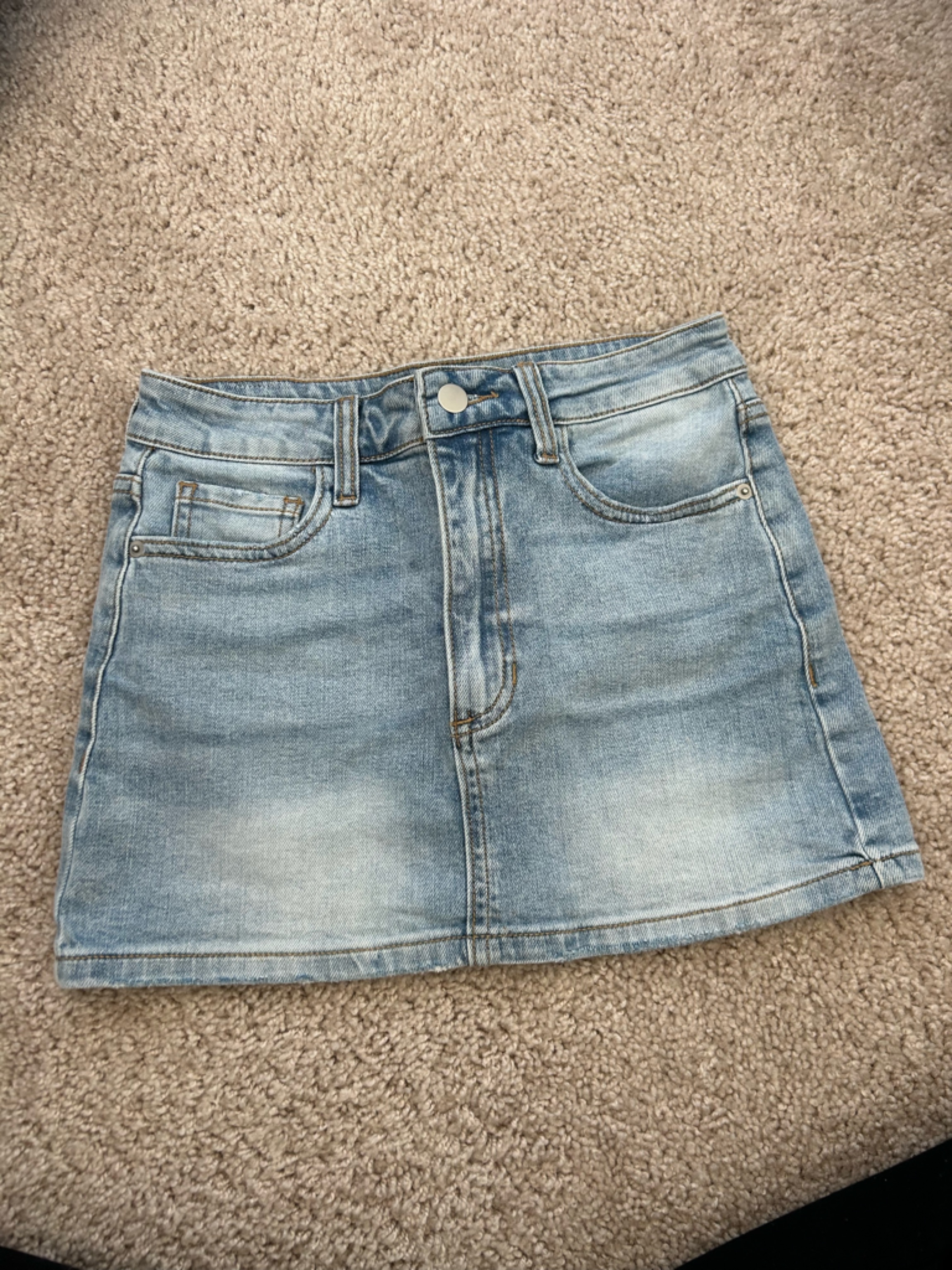 Altar'd State Light Blue Denim Skirt